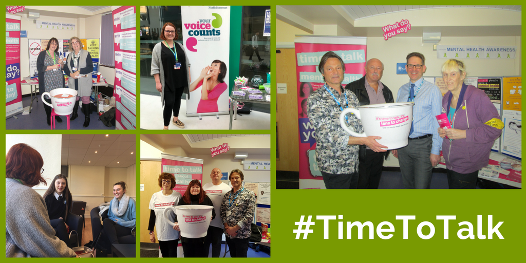 picture montage of people together at the time to talk event