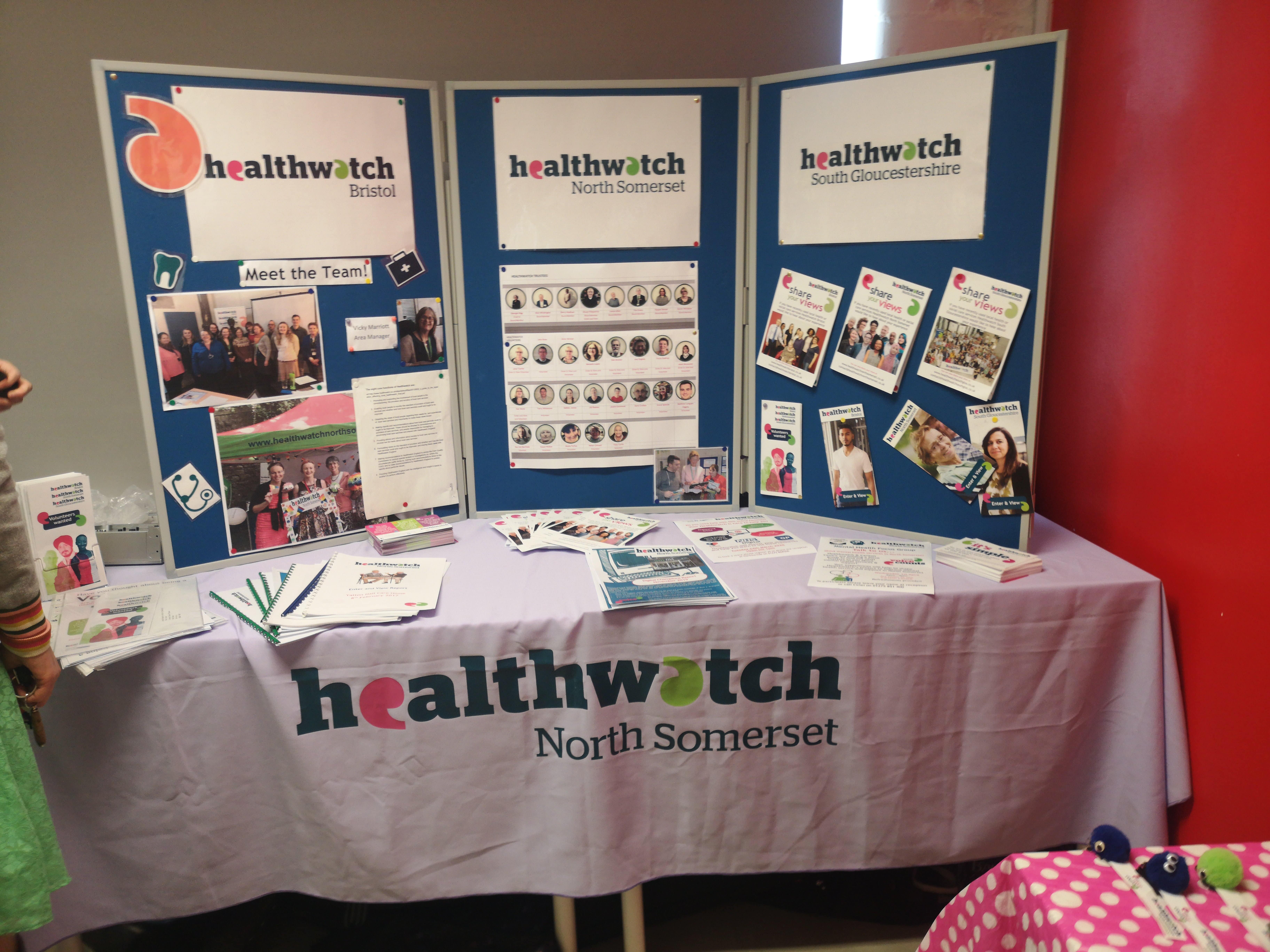 Healthwatch North Somerset display board