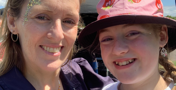 Jo Snow and her daughter