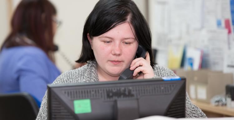 Woman on the telephone