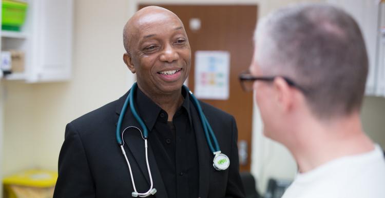 Doctor talking to his patient