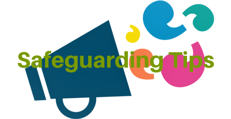 graphic of a megaphone saying 'Safeguarding'