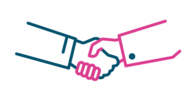 graphic of a handshake