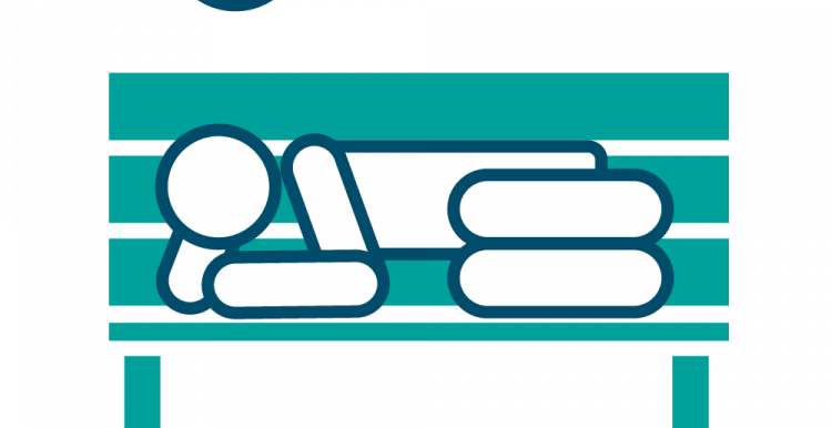 Graphic of a man sleeping on a park bench