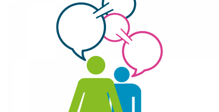 graphic of two people having a conversation