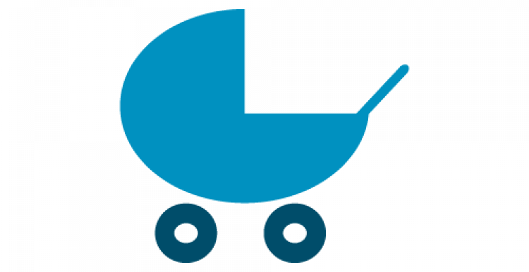Babies pram in blue