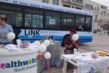 Healthwatch stand by the community bus