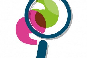 Magnifying glass over healthwatch icons