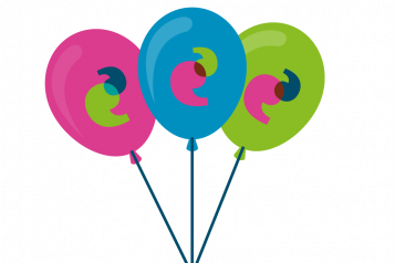 Graphic of three balloons
