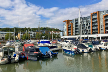 Portishead Marina on a sunny day