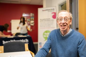 Gentleman smiling at the Camera