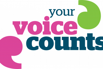Your voice counts campaign logo