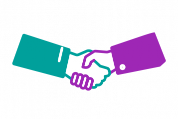 graphic of a handshake