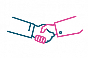 graphic of a handshake