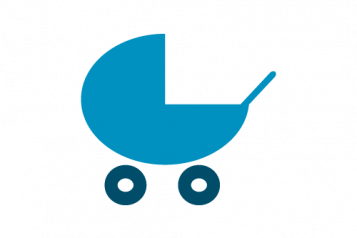 Babies pram in blue