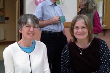 JAckie at a Healthwatch event with North Somerset team leader