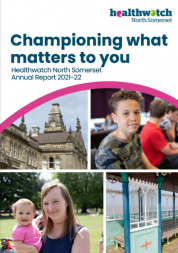Healthwatch North Somerset's annual report cover