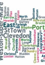 Word jumble of all the towns and villages in North Somerset